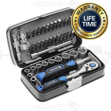 UNIOR Set alata 38-dijelni 1/4", 72T, S2 čelik, CrV